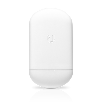 Ubiquiti NanoStation 5AC Loco, a compact 5 GHz wireless CPE radio with 13dBi antenna for point-to-multipoint setups.