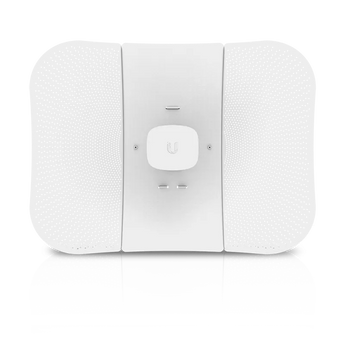 Ubiquiti LiteBeam AC Gen2: Compact, lightweight 5GHz radio with integrated 23dBi antenna and POE injector for wireless network bridging.