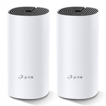 TP-Link Deco M4 AC1200 Whole-Home Mesh Wi-Fi System, two white units, providing extended wireless coverage and stable connection.