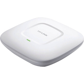 TP-Link EAP115 N300 ceiling mount access point. White, round design for easy wall or ceiling installation with PoE support.