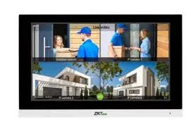 ZKTeco ZK-VT07-B01: Smart IP Video Indoor Monitor with 7-inch HD touchscreen, designed for Speedface M4/Mini access control systems.