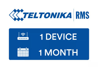 Teltonika RMS License: Single device credit for one month of remote device management via Teltonika's Remote Management System (RMS).