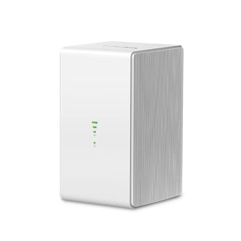 Mercusys MB110-4G: 300 Mbps Wireless N 4G LTE Router with Nano SIM slot and two Ethernet ports for reliable WiFi.