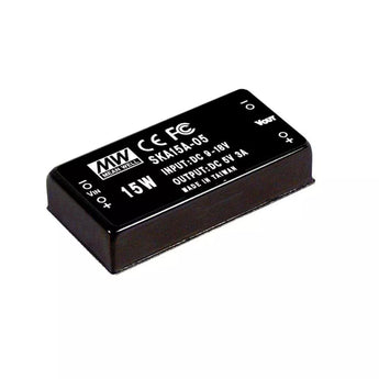 Mean Well 15W DC-DC Converter, single output, 5VDC. A reliable power conversion solution for electronics projects and industrial applications.