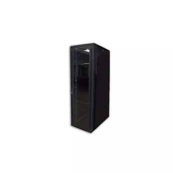 Acconet 27U perforated floor standing cabinet, 1000mm depth, unassembled (flat pack), for server and networking equipment.