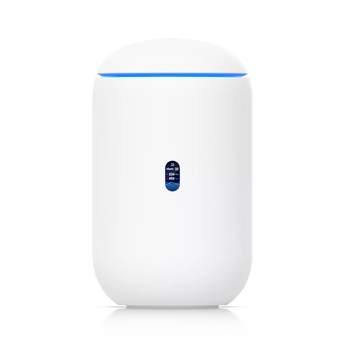 Ubiquiti UniFi Dream Router 7 (UDR7): Desktop cloud gateway with WiFi 7, PoE switch, and microSD storage for UniFi application support.