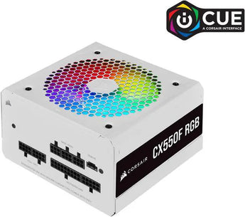 Corsair CX550F RGB White 550W 80+ Bronze Fully Modular Power Supply