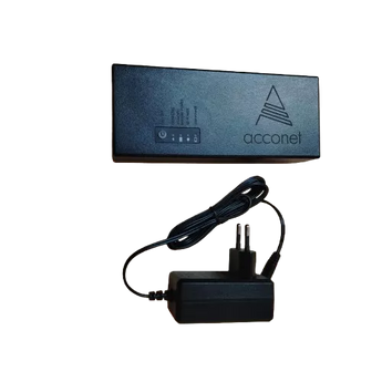 Acconet Mini DC UPS 13200mAh with 12V 2A power supply. Provides backup power for routers, CCTV, and other 12V devices during outages.