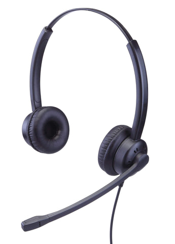 Talk2 STANDARD Binaural Headset with noise cancellation. Black, over-ear design for focused communication. QDR not included.
