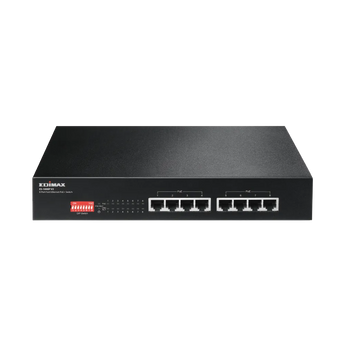 Edimax 8 Port PoE Switch (ED-ES1008Pv2) providing both power and ethernet connectivity for up to eight devices simultaneously.