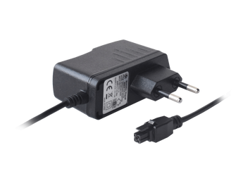 Teltonika 9W EU Power Supply (TTK-PSU-9W-EU), a white power adapter with a 4-pin connector plug, providing 9V DC 1 Amp output.