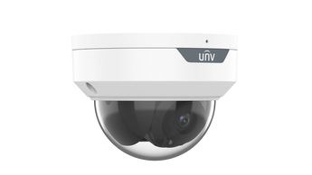 Uniview UNV 4MP fixed dome IP camera, IPC324LB-AF28-A2, with a 2.8mm lens for indoor/outdoor surveillance.