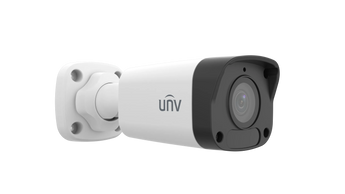 Uniview UNV 2MP mini bullet IP camera, model IPC2122LB-AF28-A2, with a fixed 2.8mm lens for clear, wide-angle surveillance.