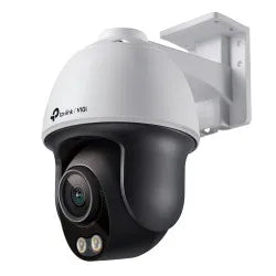 TP-Link VIGI C540S: 4MP outdoor PTZ camera with ColorPro night vision providing 360° coverage and human/vehicle detection.