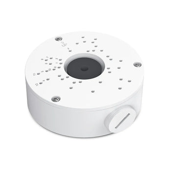 TP-Link VIGI VJB-300 junction box; aluminum, waterproof casing for VIGI security camera cable management on walls or ceilings.