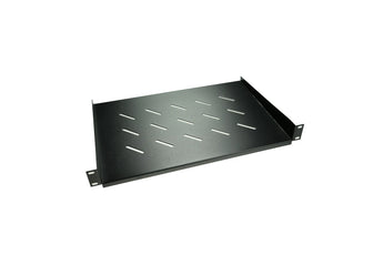 Acconet 1U 315mm deep support board. Silver metal shelf for mounting equipment in shallow depth network cabinets and racks.