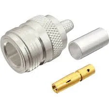 Acconet N-Type Female Connector for ARF195 Cable. Provides secure connection for coaxial RF cables and antenna applications.