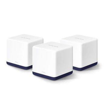 Mercusys Halo Wi-Fi 5 Mesh System (3-Pack) providing whole-home wireless coverage. Multiple units create a unified network.