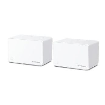 Mercusys Halo H80X 2-pack Mesh Wi-Fi 6 System. Provides whole-home coverage and enhanced wireless performance.