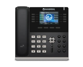 Sangoma S505 IP Phone with a 3.5-inch color screen and 35 programmable softkeys. Ideal mid-level VoIP phone for business communication.