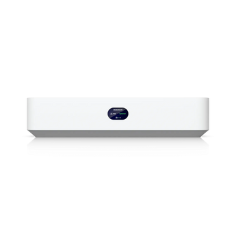 Ubiquiti UniFi Protect UNVR-Instant: Compact NVR with integrated 6-port PoE switch and HDD bay for UniFi Protect cameras.