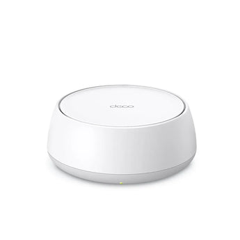TP-Link Deco BE25 BE9300 Wi-Fi 7 Mesh System. White, sleek design with multiple nodes for whole-home coverage and 2.5G ports.