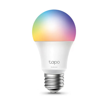 TP-Link Tapo L530E multicolor smart LED bulb, Wi-Fi enabled, offering adjustable colors, brightness, and scheduling features.