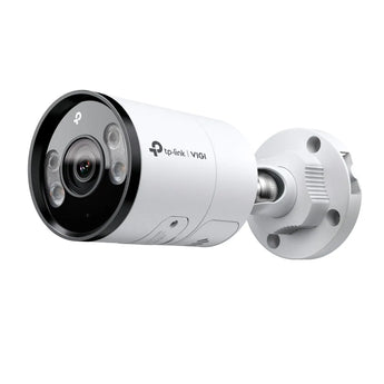 TP-Link VIGI S385 8MP outdoor bullet camera, providing 24/7 full-color surveillance with smart detection and a 2.8mm lens.