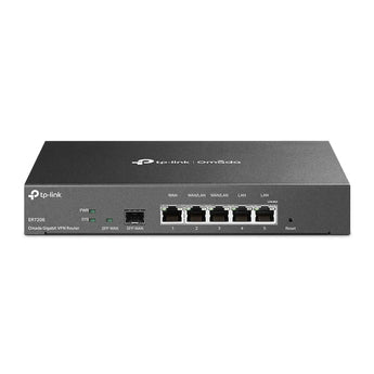 TP-Link ER7206 Gigabit VPN Router featuring multiple WAN and LAN ports for high-security, high-performance network management.