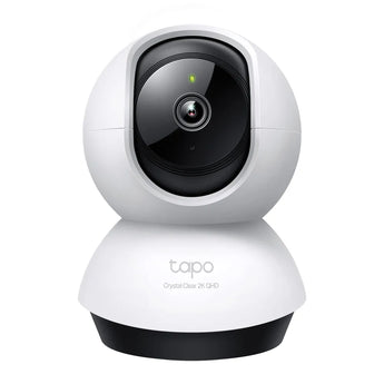 TP-Link Tapo C220: 2K QHD pan and tilt security camera with motion tracking, two-way audio, and night vision capabilities.
