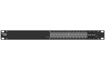 Teltonika SWM282: 24-Port L2 managed switch with PoE+ and SFP ports in a durable, DIN rail mountable industrial chassis.
