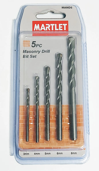 Martlet 5pc Masonry Drill Bit Set | MAMD5