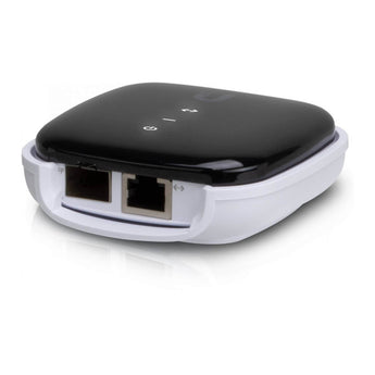 Ubiquiti UFiber Active Ethernet Converter. Converts fiber optic signal to RJ45 copper, powering PoE devices up to 1 Gbps.