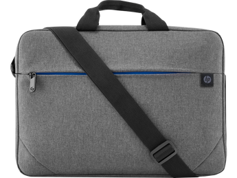 HP Prelude 15.6-inch Top Load Laptop Bag in Gray: Durable nylon, padded laptop compartment, and top zip closure.