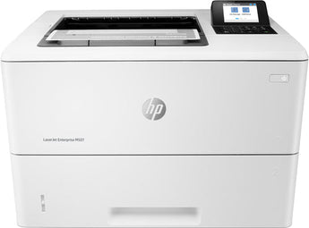 HP LaserJet Enterprise M507dn monochrome printer for workteams, featuring duplex printing and Ethernet connectivity.
