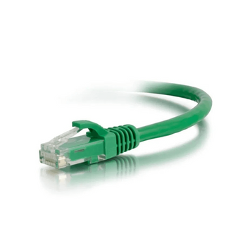 Green Acconet CAT6 3m UTP Flylead (Patch Lead) with molded boots and RJ45 connectors for network connectivity.