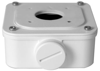 Uniview UN-TR-JB05-A-IN mini bullet camera junction box made of aluminum alloy for mounting and protecting camera connections.