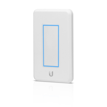 Ubiquiti UniFi LED Light Dimmer Switch. A wall-mountable dimmer for adjusting UniFi LED panel brightness, powered via PoE+.