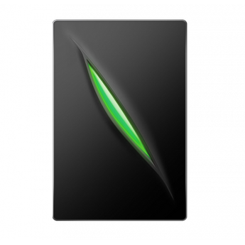 ZKTeco KR310: Dual-frequency RFID card reader for access control, supporting 125kHz and 13.56MHz cards. Wiegand interface.