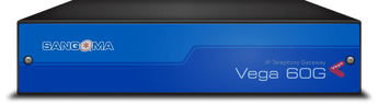 Sangoma Vega 60 VoIP Gateway with 4 FXS telephone ports and 4 FXO trunk ports. Provides analog to VoIP conversion.
