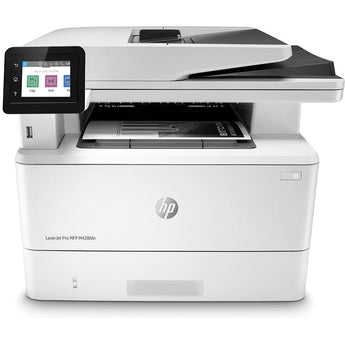HP LaserJet Pro MFP 4103fdw Mono Printer for small teams, printing, copying, scanning, and faxing.