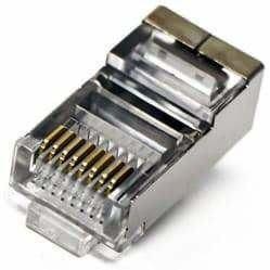 Shielded Acconet CAT6 RJ45 connectors; 50 pack for terminating stranded or solid core Ethernet cables. High-performance network solution.