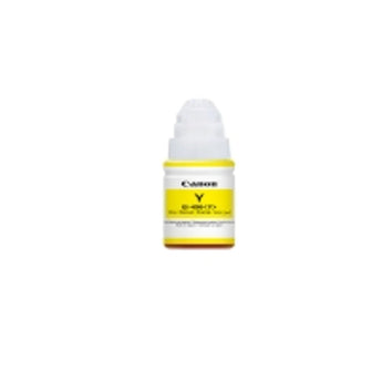 Canon GI-490 Yellow Ink Bottle (0666C001AB) for MegaTank Printers. Genuine Canon ink for high-quality printing.