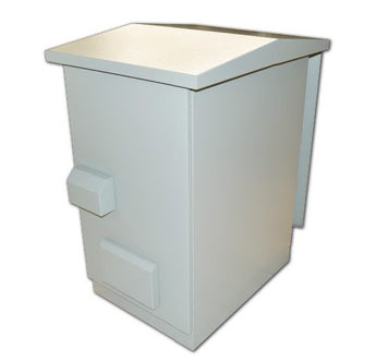 Acconet 42U 19-inch IP55 outdoor cabinet, metal door with lock, 4x 220v fans, 600mm x 800mm. Ventilated for equipment.