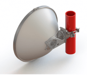 NEC iPasolink Dual Polarized Dish Antenna, designed for 7-8GHz bands in a 2+0 configuration. Provides robust microwave connectivity.