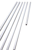6m long, 50mm diameter aluminum pole with a 1.5mm thick sidewall. Silver finish, used for fencing, signage or structural support.