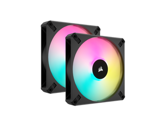 Corsair AF140 Elite RGB Dual Fan Kit - 140mm, Black, Lighting Node CORE