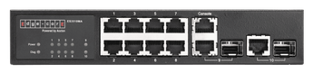Edge-Core ES3510MA switch. 10-port Fast Ethernet switch with 8 10/100 ports and 2 Gigabit RJ-45/SFP ports. Layer 2/4 functionality.