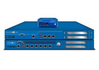 Sangoma SBC Enterprise 25 Calls appliance providing border control, threat prevention, and transcoding for VoIP security.