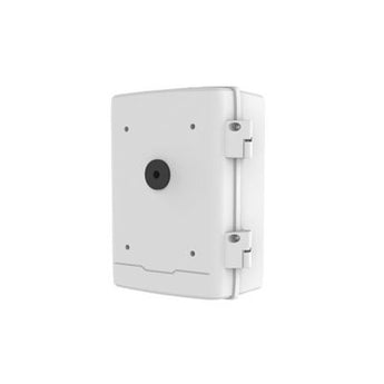 Uniview UNV TR-JB12-IN 12-inch junction box for PTZ dome cameras. Silver aluminum alloy, rectangular shape with mounting holes.